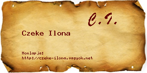 Czeke Ilona névjegykártya