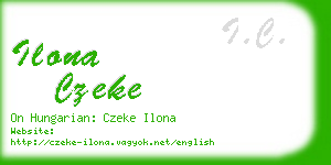 ilona czeke business card